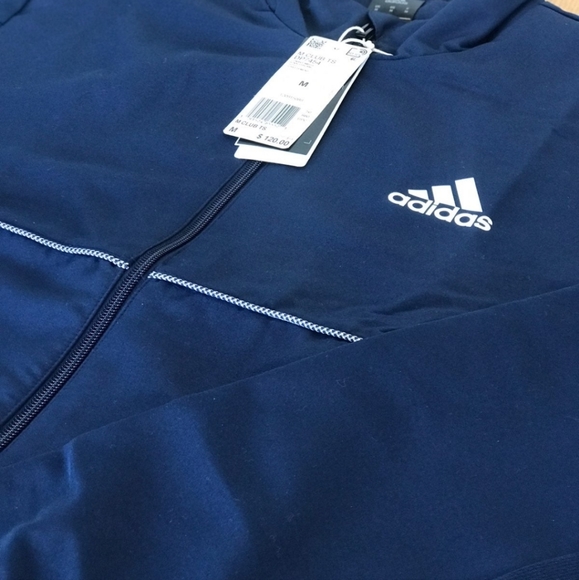 Adidas club track jacket climacool windbreaker new sz M $120 - Picture 3 of 6